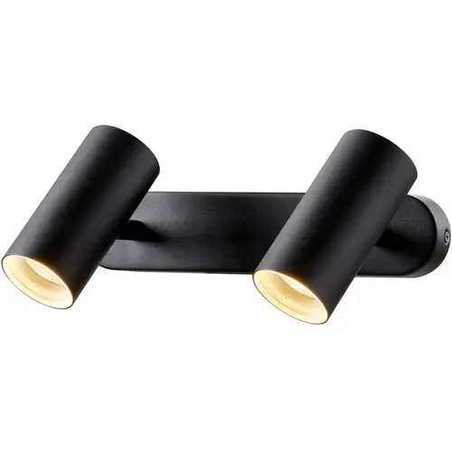 SLV 1008713 NOBLO double wand- en plafondopbouwspot 12W rond 3000K zwart IP20