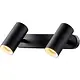 SLV 1008713 NOBLO double wand- en plafondopbouwspot 12W rond 3000K zwart IP20