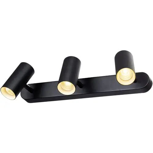 SLV 1008714 NOBLO triple wand- en plafondopbouwspot 19W rond 3000K zwart IP20