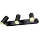 SLV 1008714 NOBLO triple wand- en plafondopbouwspot 19W rond 3000K zwart IP20