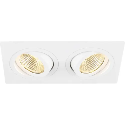 SLV 1008513 NEW TRIA 155 double plafondinbouwspot 14W vierkant 3000K wit IP20