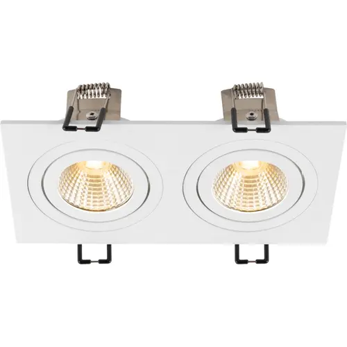SLV 1008513 NEW TRIA 155 double plafondinbouwspot 14W vierkant 3000K wit IP20