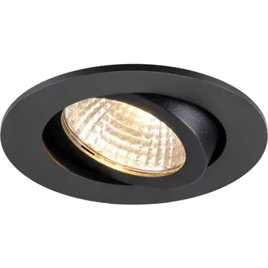 SLV 1009021 NEW TRIA 68 plafondinbouwspot 7,5W rond 2700K zwart IP20