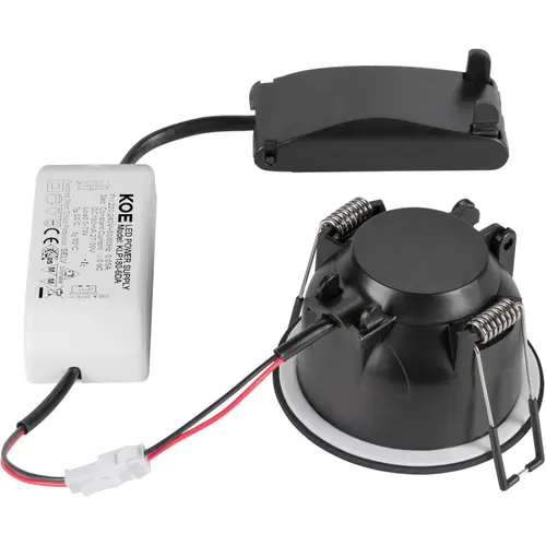 SLV 1009021 NEW TRIA 68 plafondinbouwspot 7,5W rond 2700K zwart IP20