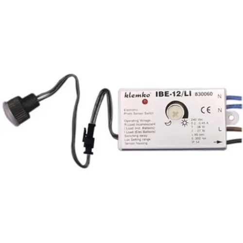 Klemko IBE-12/LI Lumiko inbouw LED schemerschakelaar 240V max. 50W IP65 wit