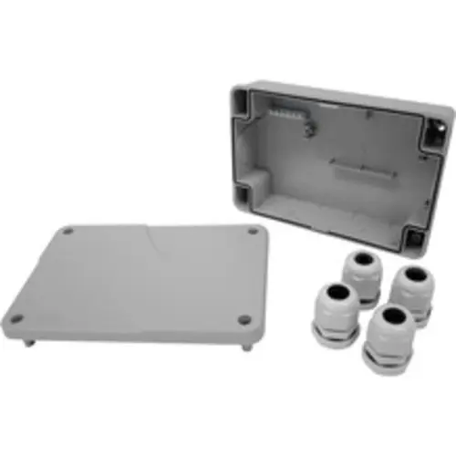 KlikAanKlikUit OWH-002 spatwaterdichte montagedoos voor 3-in-1 inbouwschakelaar 164x109x48mm grijs IP56