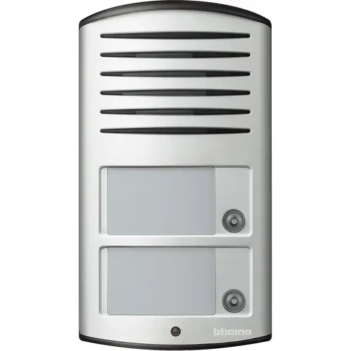 BTicino BT342921 Linea 2000 opbouw buitenpost audio aluminium met 2 beldrukkers