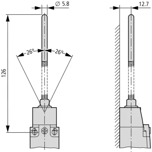 Eaton LS-11S/S eindschakelaar met veerstaaf 400V 6A IP66/IP67