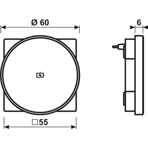 JUNG A WC MAG centraalplaat voor draadloos opladen A-range creme
