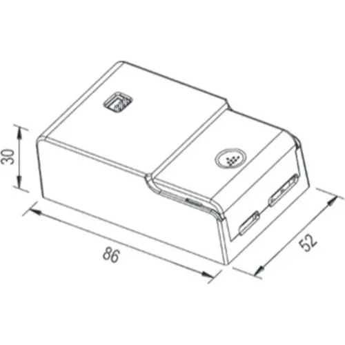 Interlight IL-DCM836K27B led spot vast 8W dimbaar + driver 500lm inbouw 2700K zwart mat