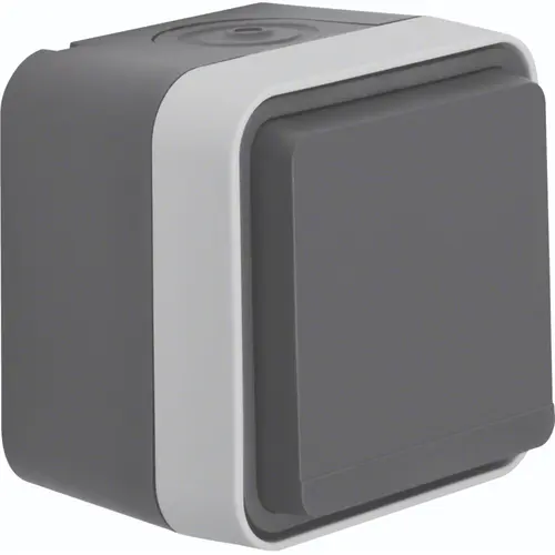 Hager Berker WNC140 W1 wandcontactdoos randaarde compleet grijs