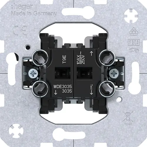 Hager Berker WDE3035 serieschakelaar 10A met spreidklemmen