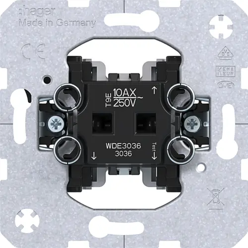 Hager Berker WDE3036 wisselschakelaar 10A met spreidklemmen