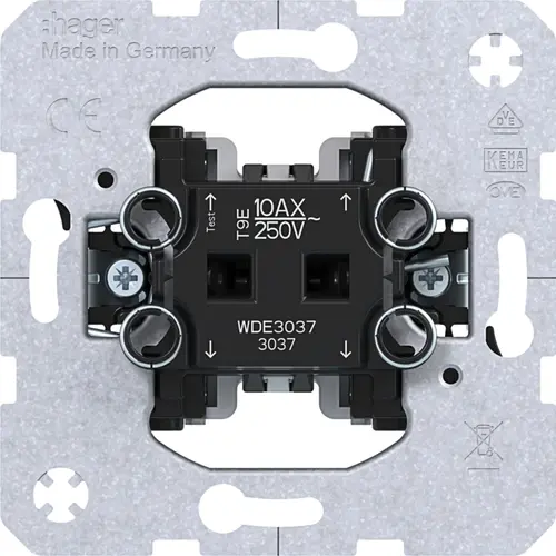 Hager Berker WDE3037 kruisschakelaar 10A met spreidklemmen