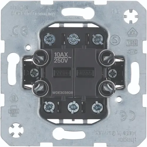 Hager Berker WDE303808 wissel-wisselschakelaar 10A met spreidklemmen