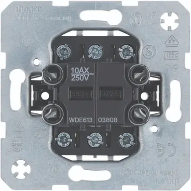 Hager Berker WDE61303808 wissel-wisselschakelaar 10A