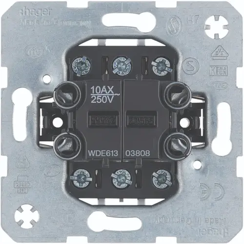 Hager Berker WDE61303808 wissel-wisselschakelaar 10A