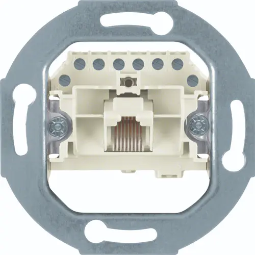 Hager Berker WDF41073 RJ45 data wandcontactdoos CAT3 1-voudig 8-aderig