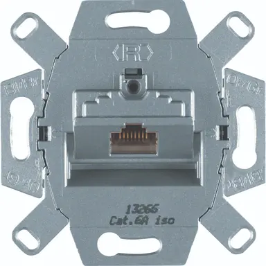 Hager Berker WDF41076 RJ45 data wandcontactdoos CAT6A 1-voudig