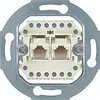 Hager Berker WDF41083 RJ45 data wandcontactdoos CAT3 2-voudig 8-aderig