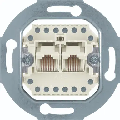 Hager Berker WDF41083 RJ45 data wandcontactdoos CAT3 2-voudig 8-aderig