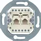 Hager Berker WDF41083 RJ45 data wandcontactdoos CAT3 2-voudig 8-aderig