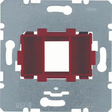 Hager Berker WDF4611R draagring modulair jack 1-voudig rood 15,5 x 19,5mm