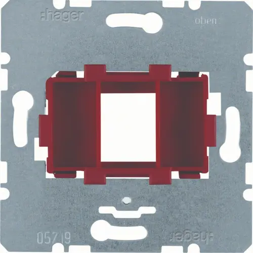 Hager Berker WDF4611R draagring modulair jack 1-voudig rood 15,5 x 19,5mm