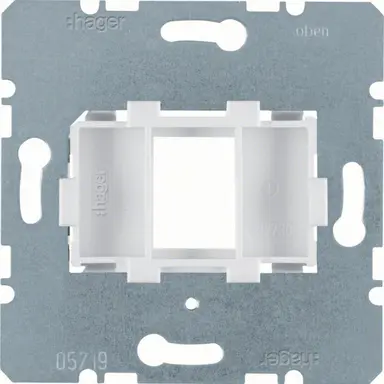 Hager Berker WDF4612W draagring modulair jack 1-voudig wit 14,9 x 20,7mm