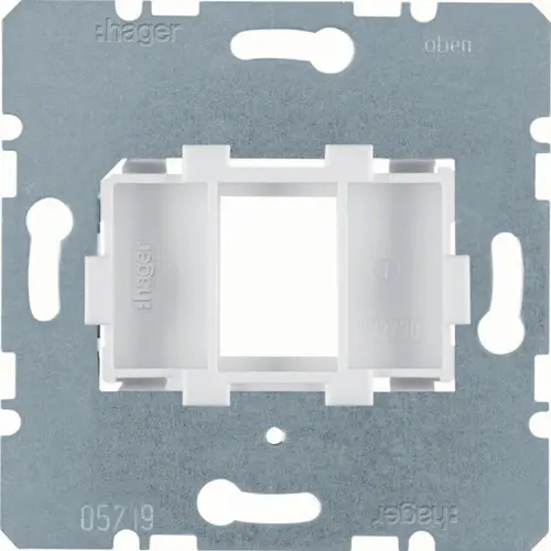 Hager Berker WDF4612W draagring modulair jack 1-voudig wit 14,9 x 20,7mm
