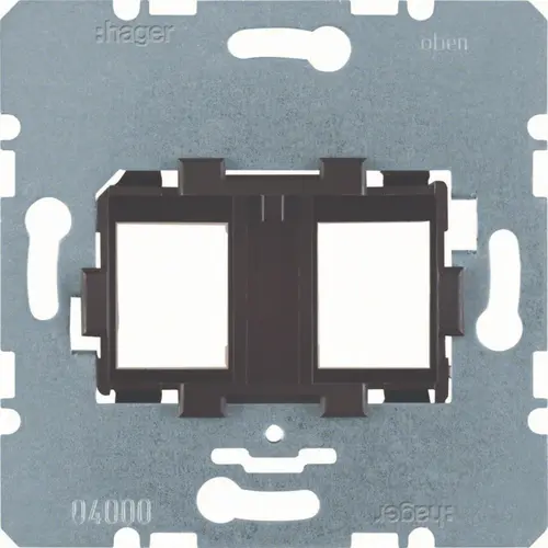 Hager Berker WDF4715N draagplaat mod jacks 2v bruin