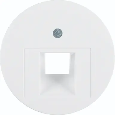 Hager Berker WLF1007WG centraalplaat RJ45 wandcontactdoos 1-voudig R1/R3/R8 wit