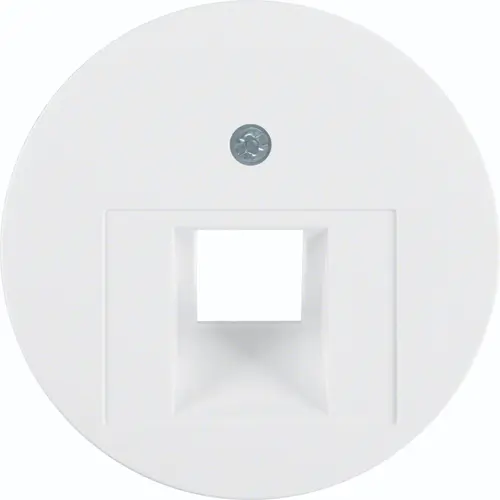 Hager Berker WLF1007WG centraalplaat RJ45 wandcontactdoos 1-voudig R1/R3/R8 wit