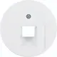 Hager Berker WLF1007WG centraalplaat RJ45 wandcontactdoos 1-voudig R1/R3/R8 wit