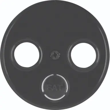 Hager Berker WLF1068BG centraalplaat antenne / COAX wandcontactdoos R1/R3/R8 zwart
