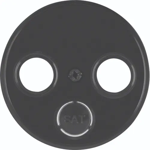 Hager Berker WLF1068BG centraalplaat antenne / COAX wandcontactdoos R1/R3/R8 zwart