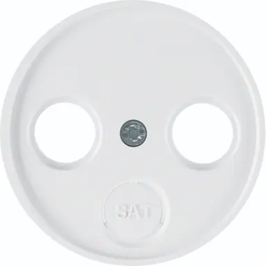 Hager Berker WLF1068WG centraalplaat antenne / COAX wandcontactdoos R1/R3/R8 wit