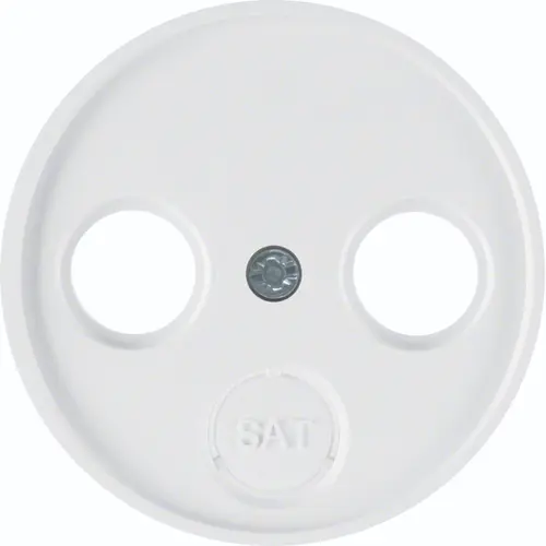 Hager Berker WLF1068WG centraalplaat antenne / COAX wandcontactdoos R1/R3/R8 wit