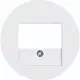 Hager Berker WLF4000WG centraalplaat USB / luidspreker R1/R3/R8 wit