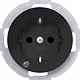 Hager Berker WLS1463BG wandcontactdoos controle-LED R1/R3/R8 zwart