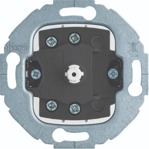 Hager Berker WDE384603 draai-impulsdrukker (verbreek + maak) 1930/Glas/R.Classic
