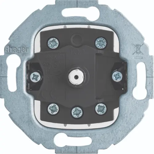 Hager Berker WDE389303 draaischakelaar 2-polig 1930/Glas/R.Classic