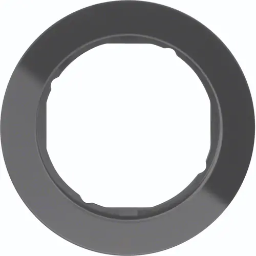 Hager Berker WLD9100GB afdekraam 1-voudig R.Classic glas zwart