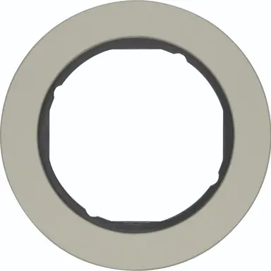 Hager Berker WLD9100STB afdekraam 1-voudig R.Classic edelstaal zwart