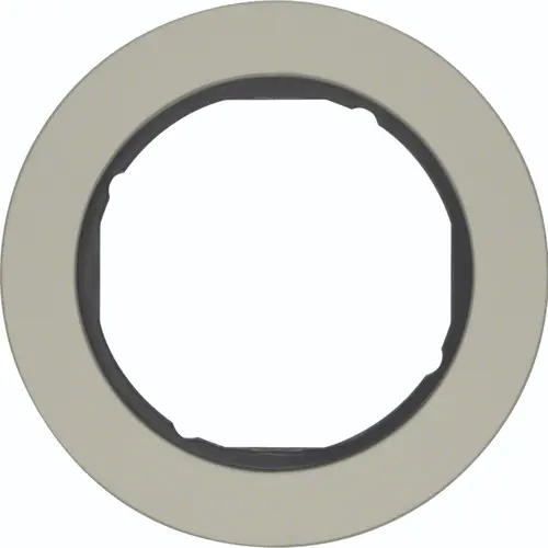 Hager Berker WLD9100STB afdekraam 1-voudig R.Classic edelstaal zwart