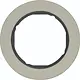 Hager Berker WLD9100STB afdekraam 1-voudig R.Classic edelstaal zwart