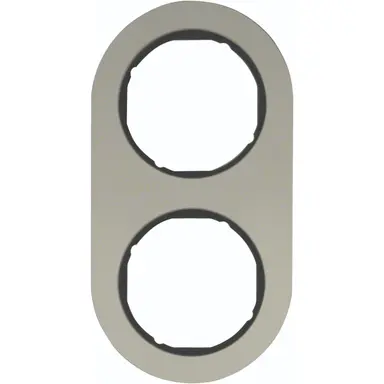 Hager Berker WLD9200AB afdekraam 2-voudig R.Classic aluminium zwart