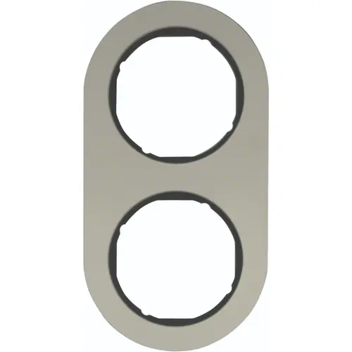 Hager Berker WLD9200AB afdekraam 2-voudig R.Classic aluminium zwart