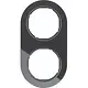 Hager Berker WLD9200GB afdekraam 2-voudig R.Classic glas zwart