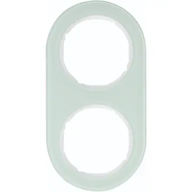 Hager Berker WLD9200GW afdekraam 2-voudig R.Classic glas wit
